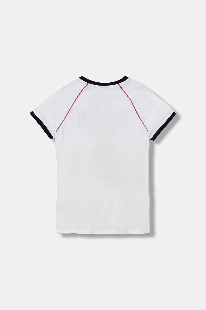 Детская хлопковая футболка Guess цвет белый J5YI21 K8HM4