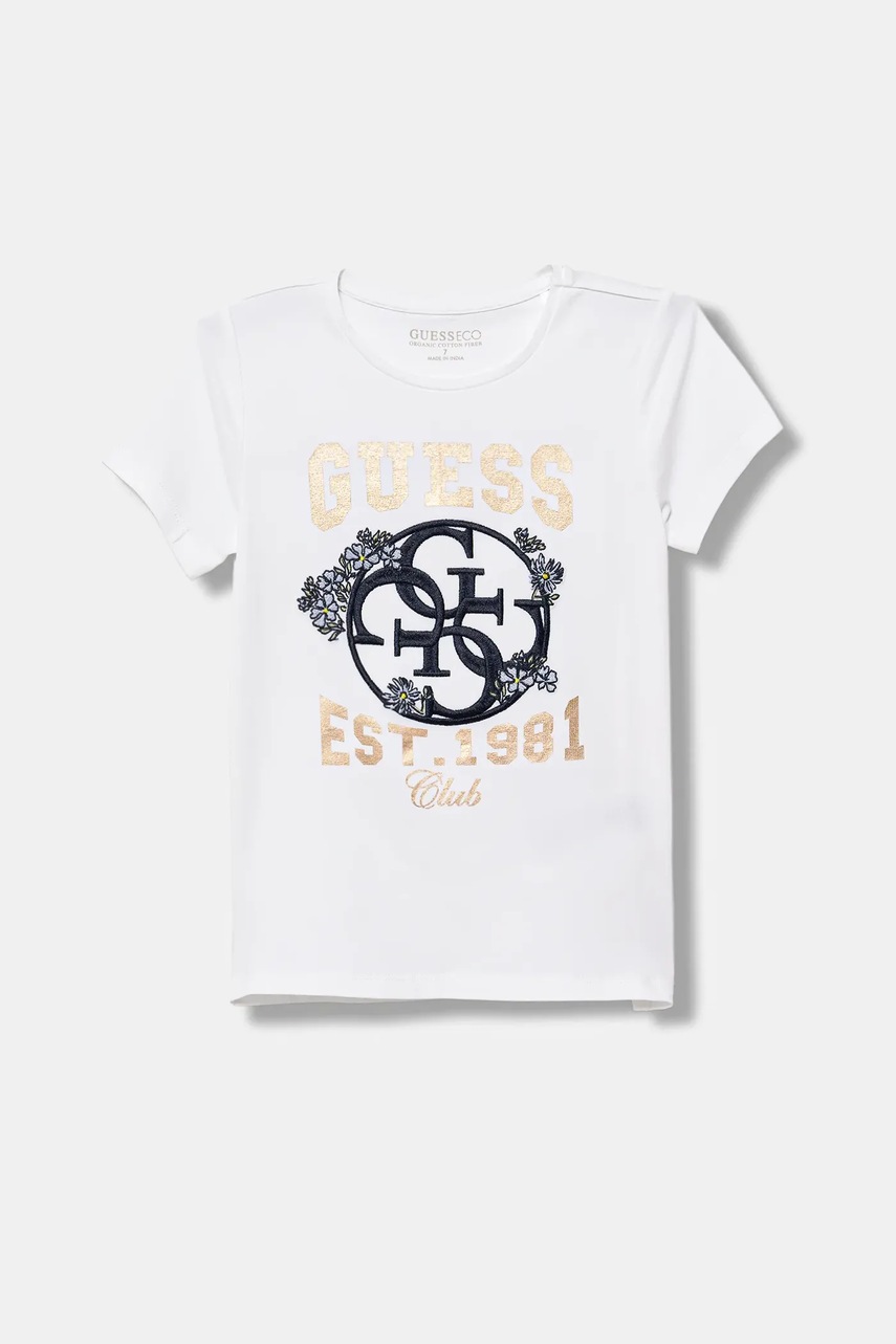 Levně Dětské tričko Guess bílá barva, J5YI25 K6YW4