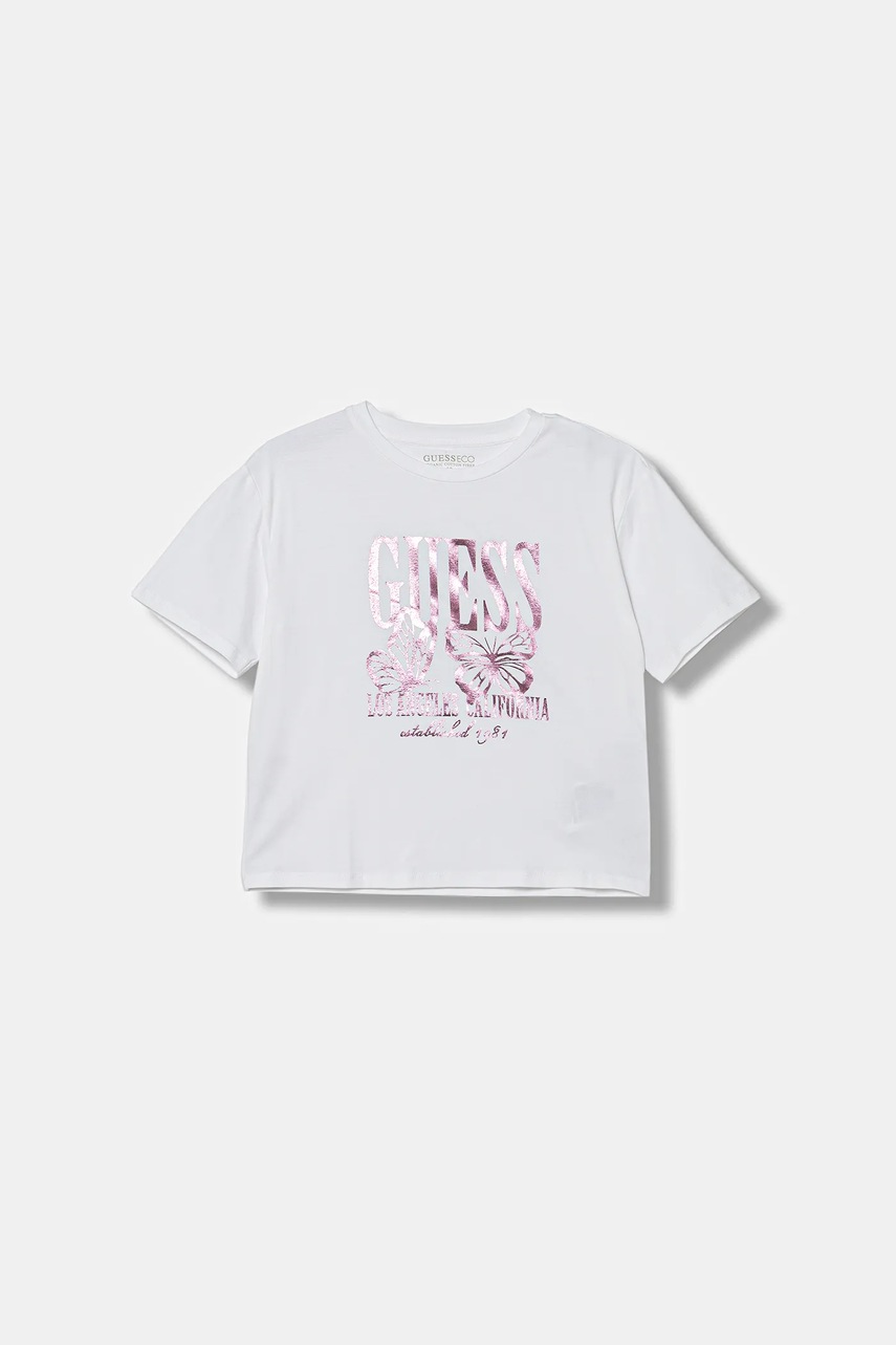 Levně Dětské tričko Guess bílá barva, J5YI31 K6YW4