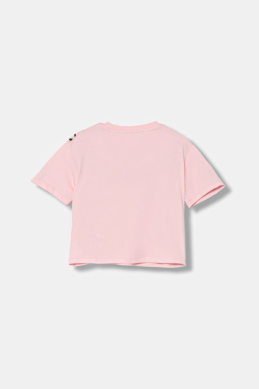 Детская хлопковая футболка Guess цвет розовый J5YI33 K8HM4