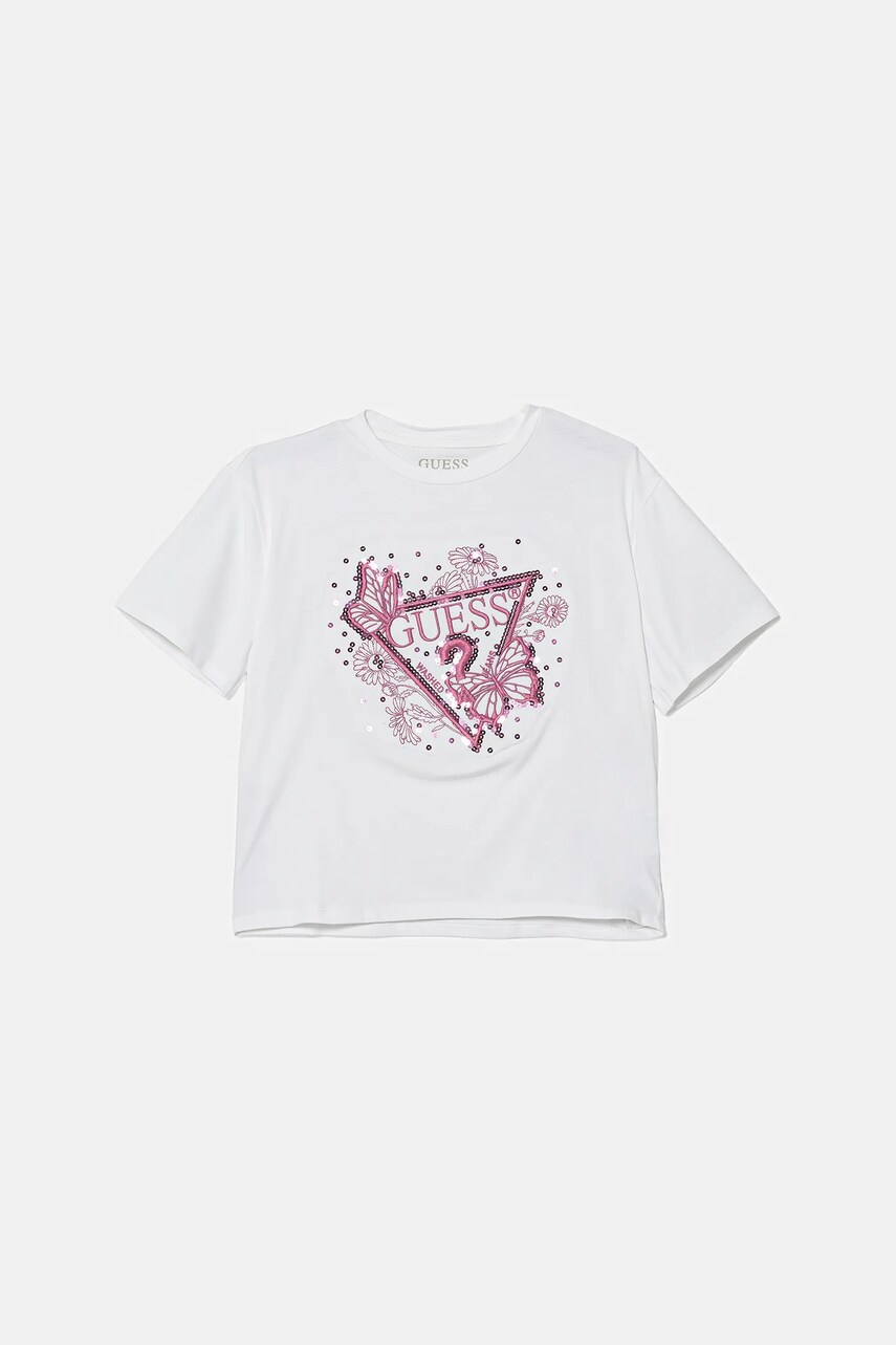 Levně Dětské tričko Guess bílá barva, J5YI35 K6YW4