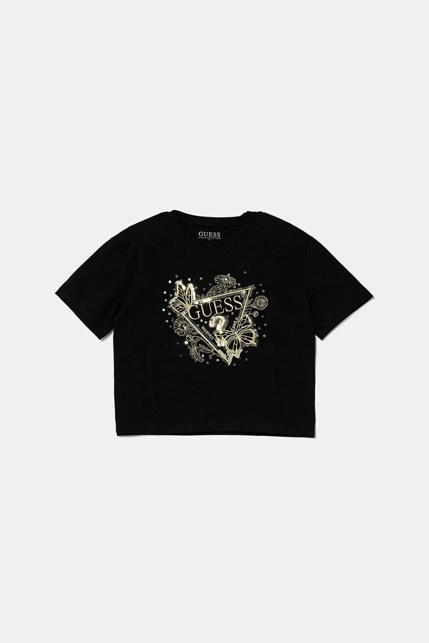 Levně Dětské tričko Guess černá barva, J5YI35 K6YW4