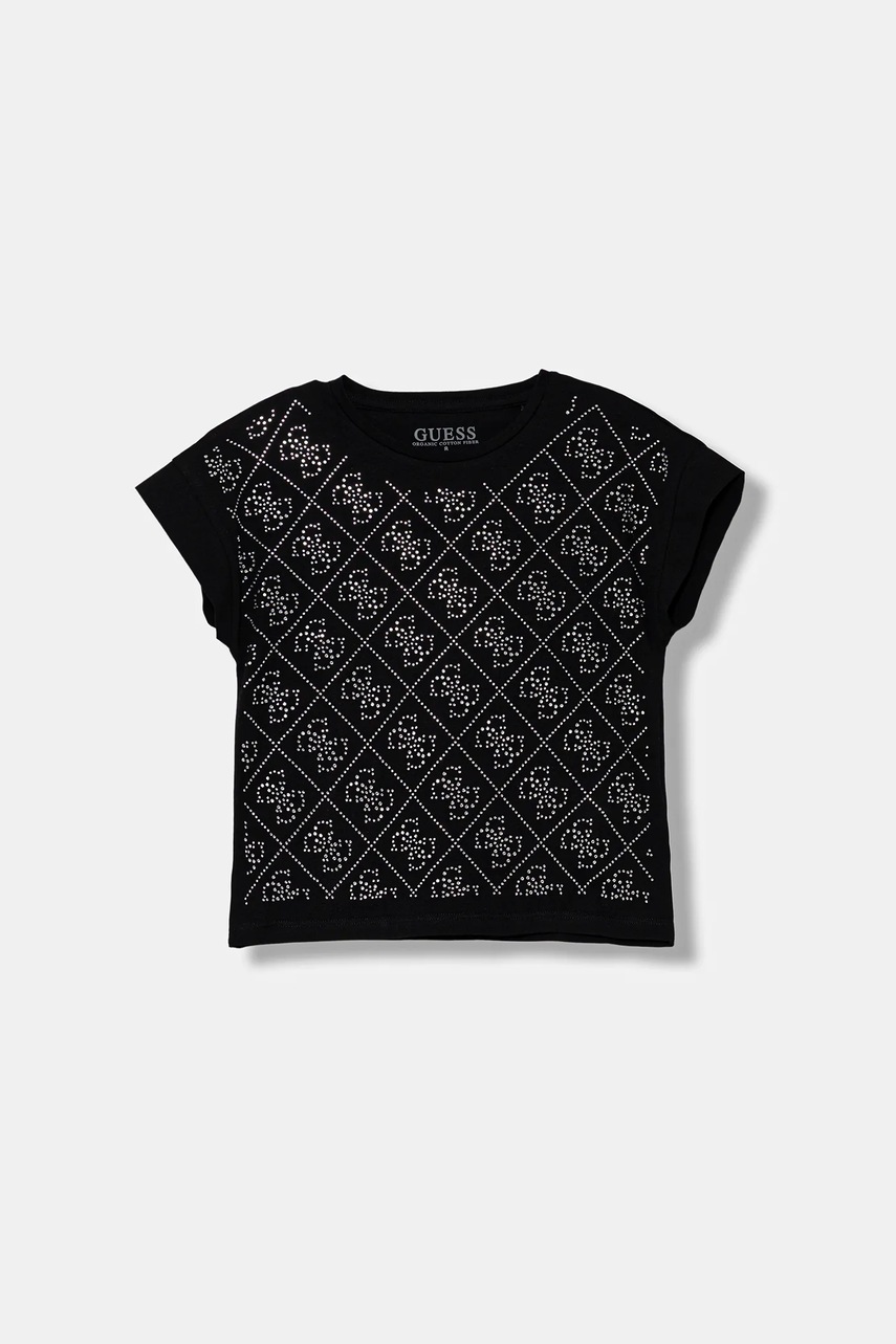 Levně Dětské tričko Guess černá barva, J5YI37 K6YW4