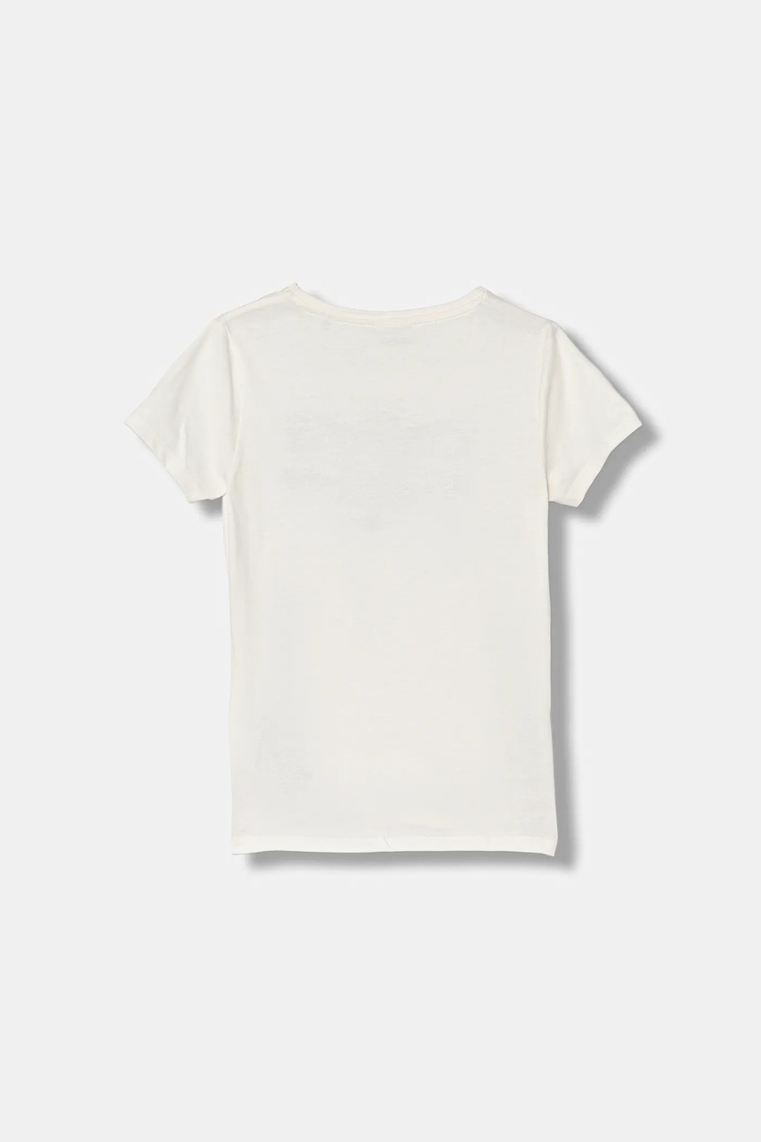 Детская хлопковая футболка Guess цвет бежевый J5YI40 I3Z14