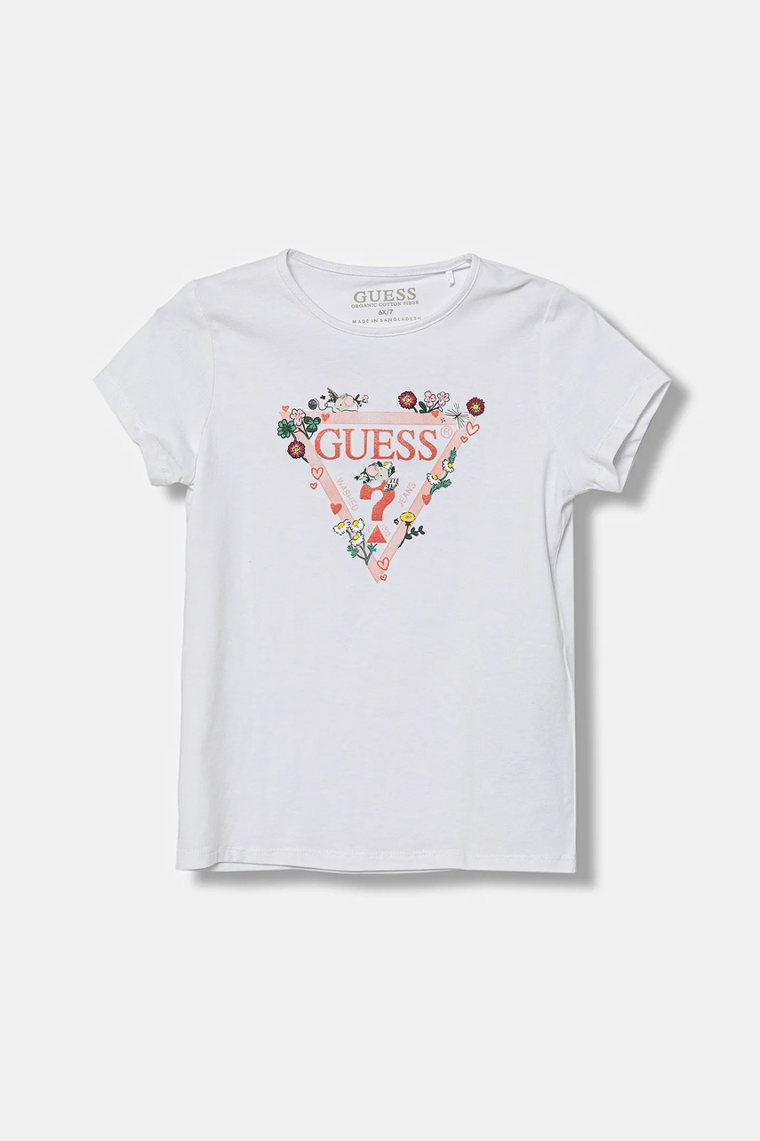 Levně Dětské tričko Guess bílá barva, K5YI15 K6YW4