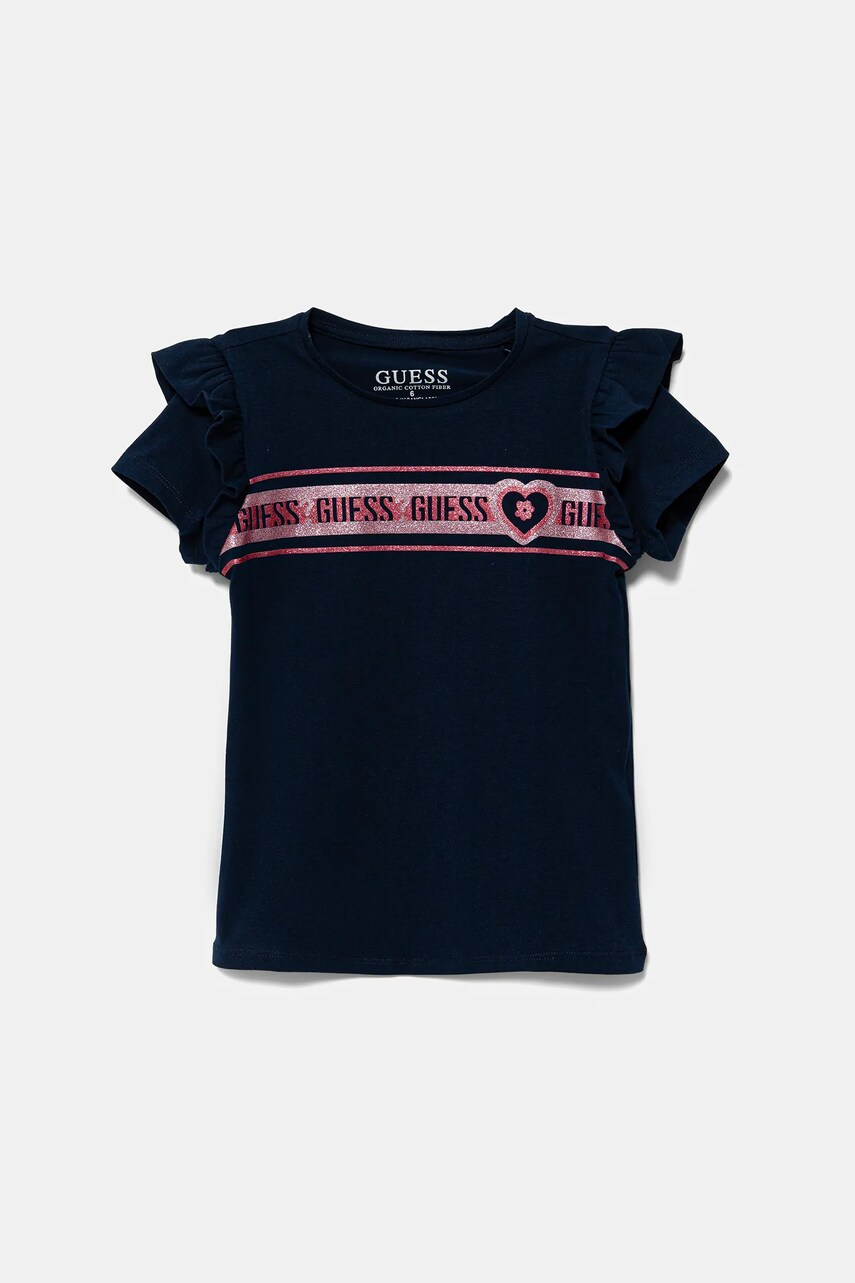 Levně Dětské tričko Guess tmavomodrá barva, K5YI24 K6YW4