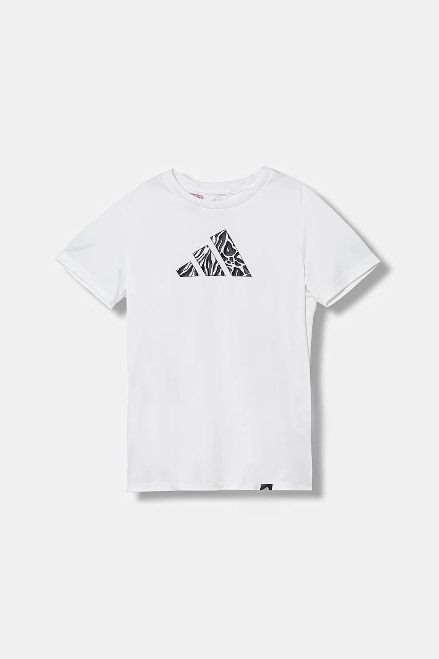 adidas tricou copii culoarea alb, JV5195