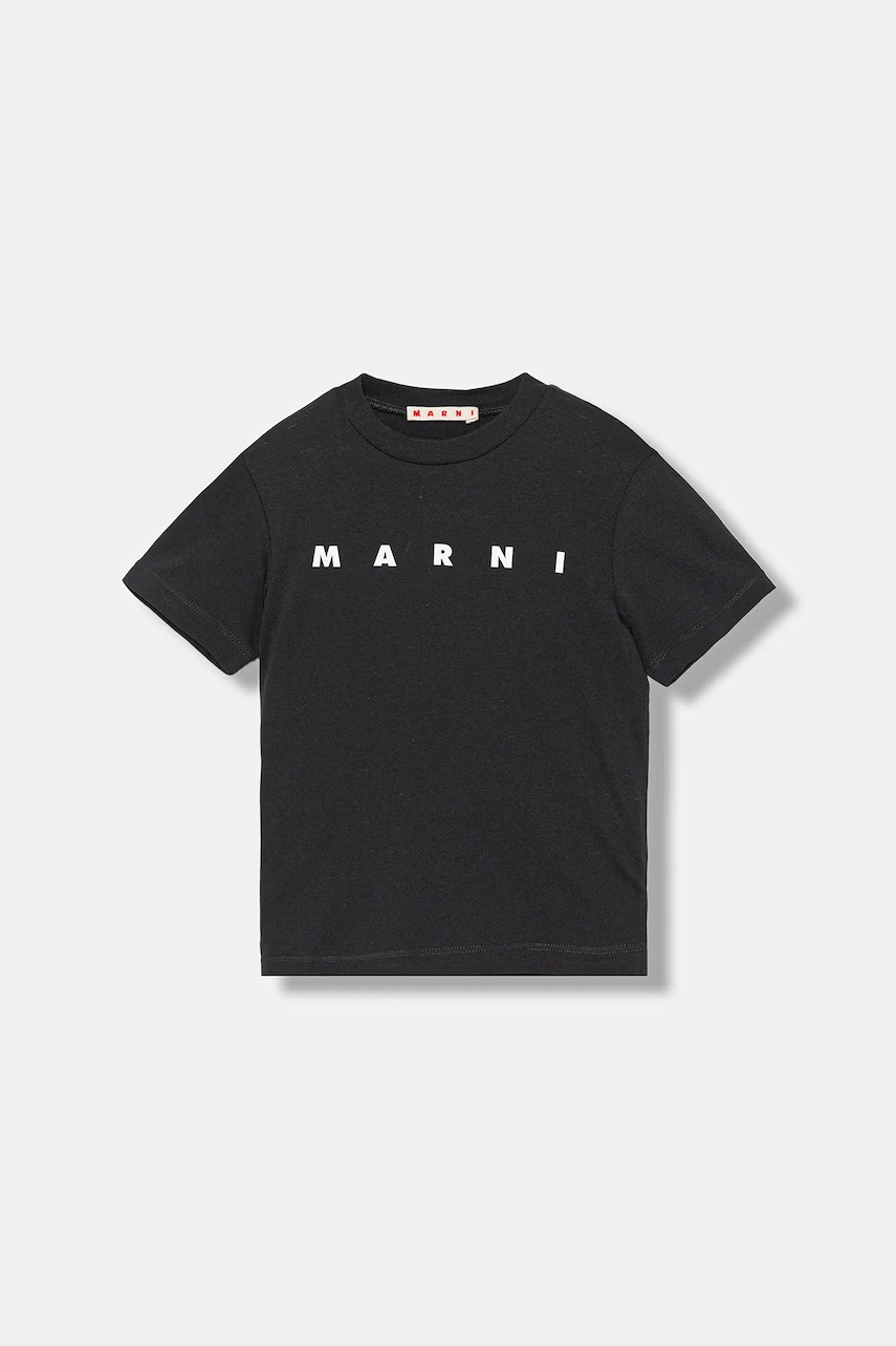 Marni tricou de bumbac pentru copii MT290F T-SHIRT culoarea negru, M01601