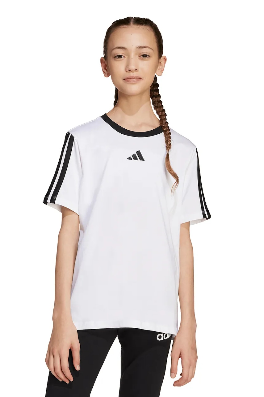 adidas tricou de bumbac pentru copii culoarea alb, JW8628
