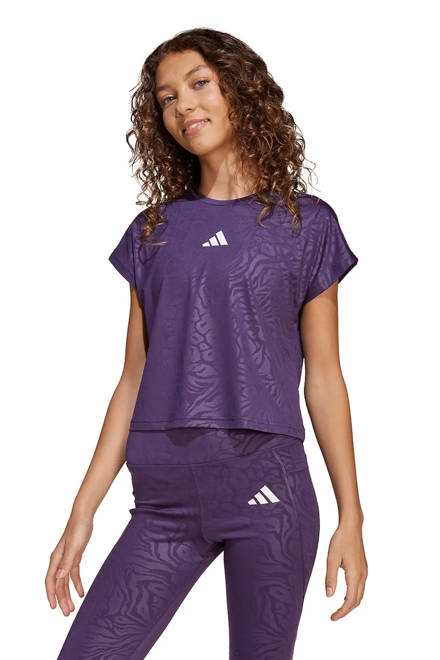 adidas tricou copii culoarea violet, JM3913