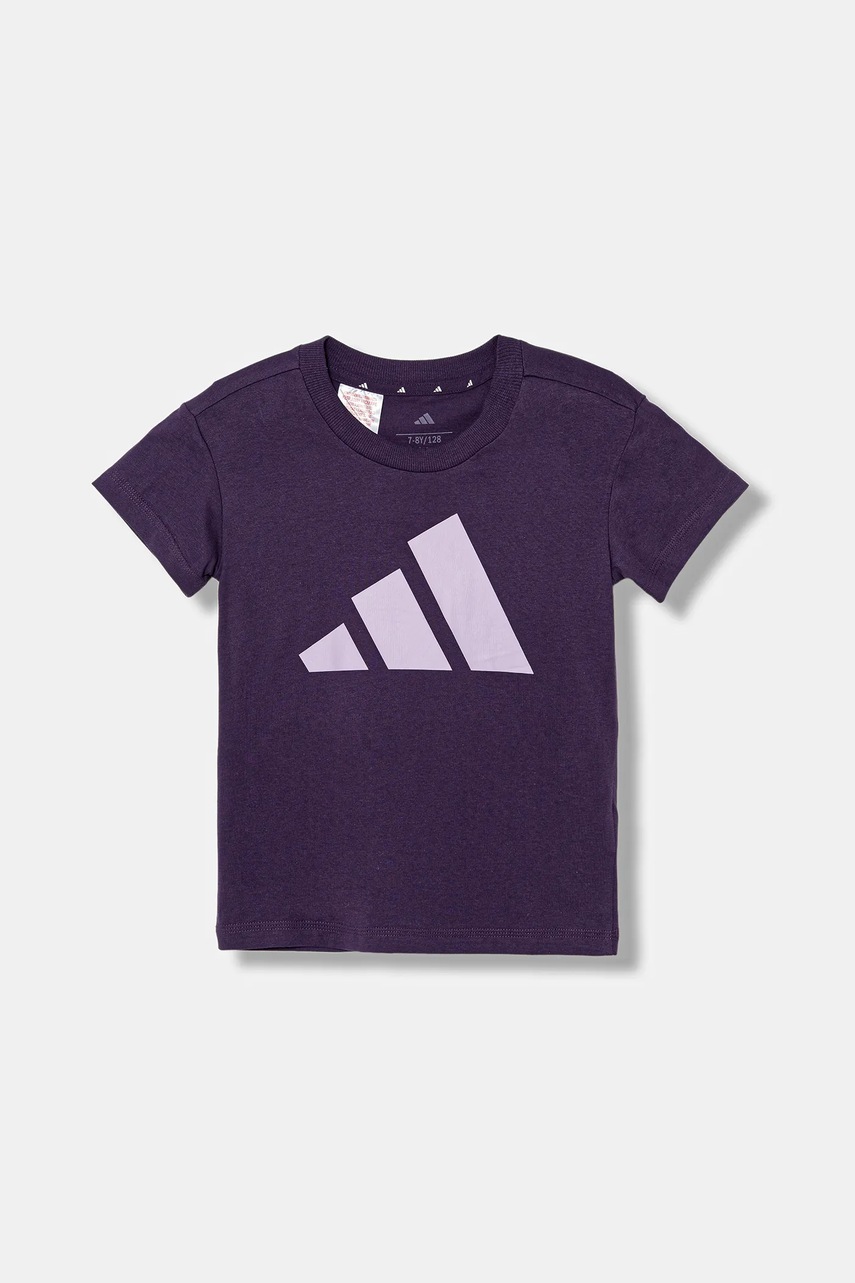 Детская хлопковая футболка adidas цвет фиолетовый JW2385 Детская хлопковая футболка adidas цвет фиолетовый JW2385