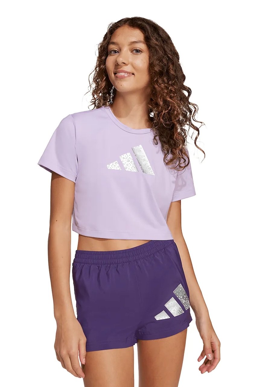 adidas tricou copii culoarea violet, KB7296