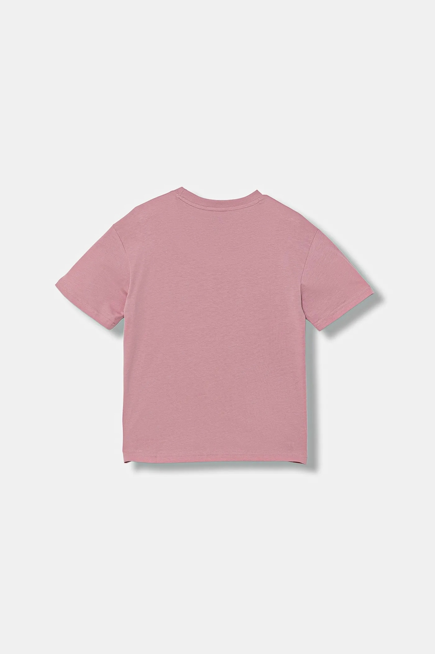 Детская хлопковая футболка Puma ESS Boxy Tee G цвет розовый 685131 Детская хлопковая футболка Puma ESS Boxy Tee G цвет розовый 685131