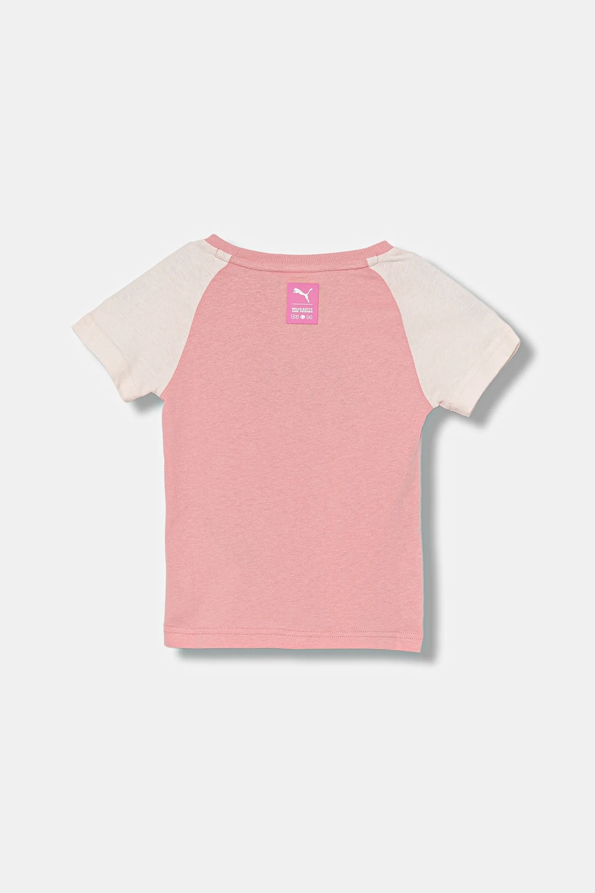 Детская хлопковая футболка Puma PUMA X HELLO KITTY & FRIENDS Slim Tee цвет розовый 632391 Детская хлопковая футболка Puma PUMA X HELLO KITTY & FRIENDS Slim Tee цвет розовый 632391