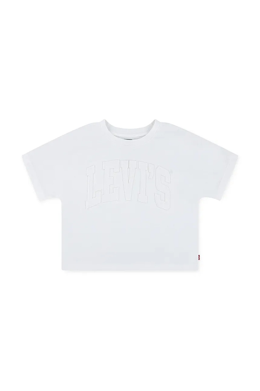 Levně Dětské tričko Levi's DOLMAN MEET AND GREET bílá barva, 4EN562