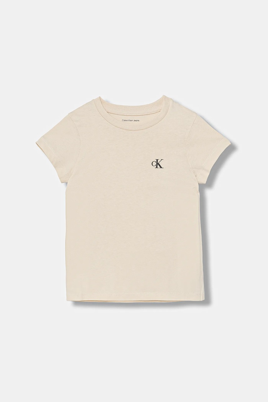 Детская хлопковая футболка Calvin Klein Jeans 2 шт цвет чёрный IG0IG03037