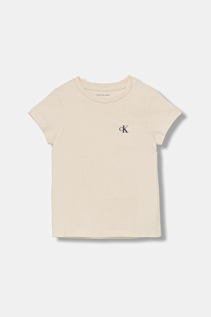 Детская хлопковая футболка Calvin Klein Jeans 2 шт цвет чёрный IG0IG03037 Детская хлопковая футболка Calvin Klein Jeans 2 шт цвет чёрный IG0IG03037