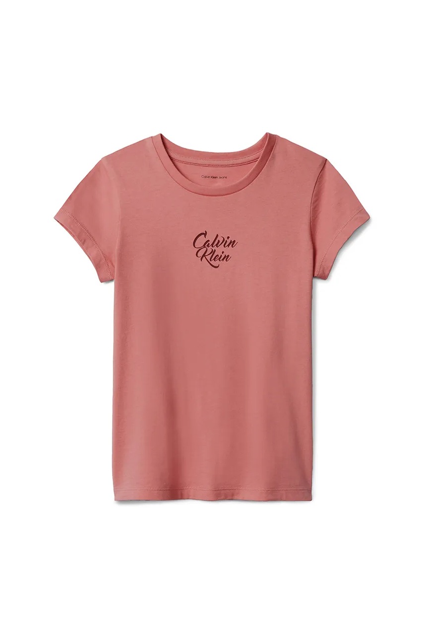 Детская футболка Calvin Klein Jeans цвет розовый IG0IG03035