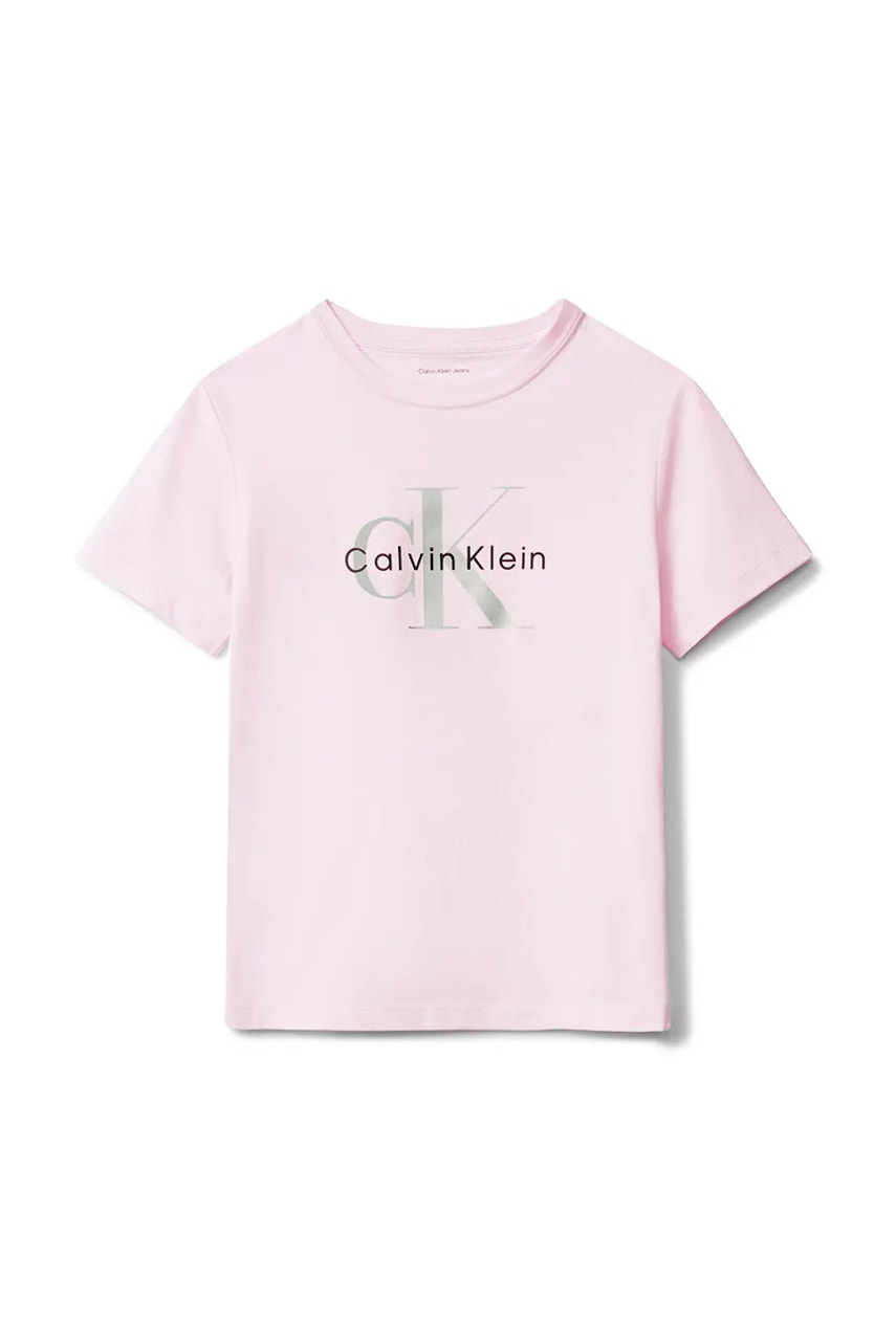 Детская хлопковая футболка Calvin Klein Jeans цвет розовый IG0IG03040 Детская хлопковая футболка Calvin Klein Jeans цвет розовый IG0IG03040