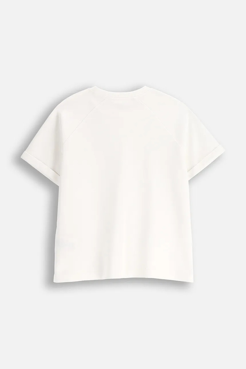 Детская футболка Coccodrillo цвет бежевый с полугольфом ACADEMY GIRL JUNIOR