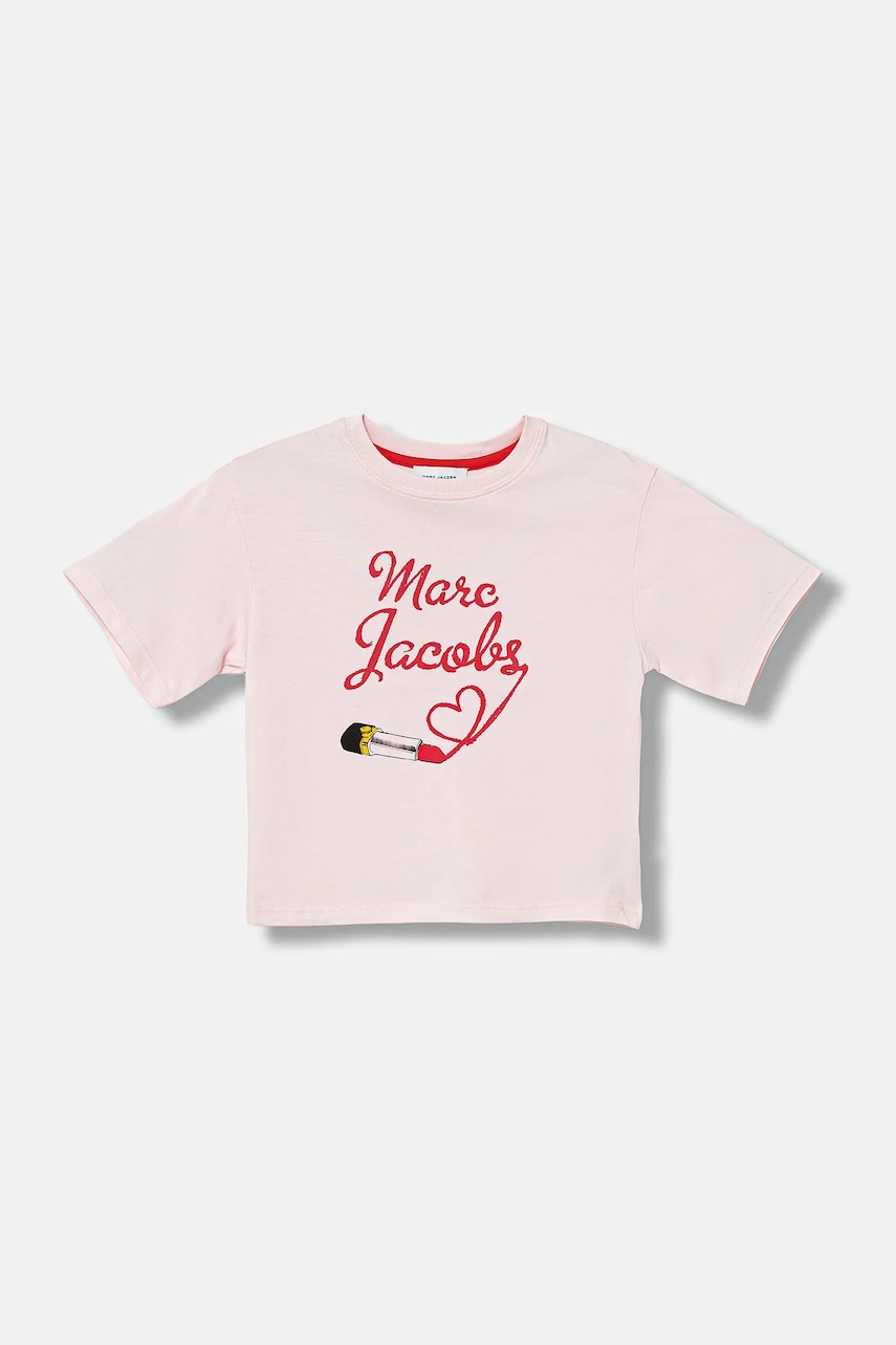Marc Jacobs tricou de bumbac pentru copii culoarea roz, W60579