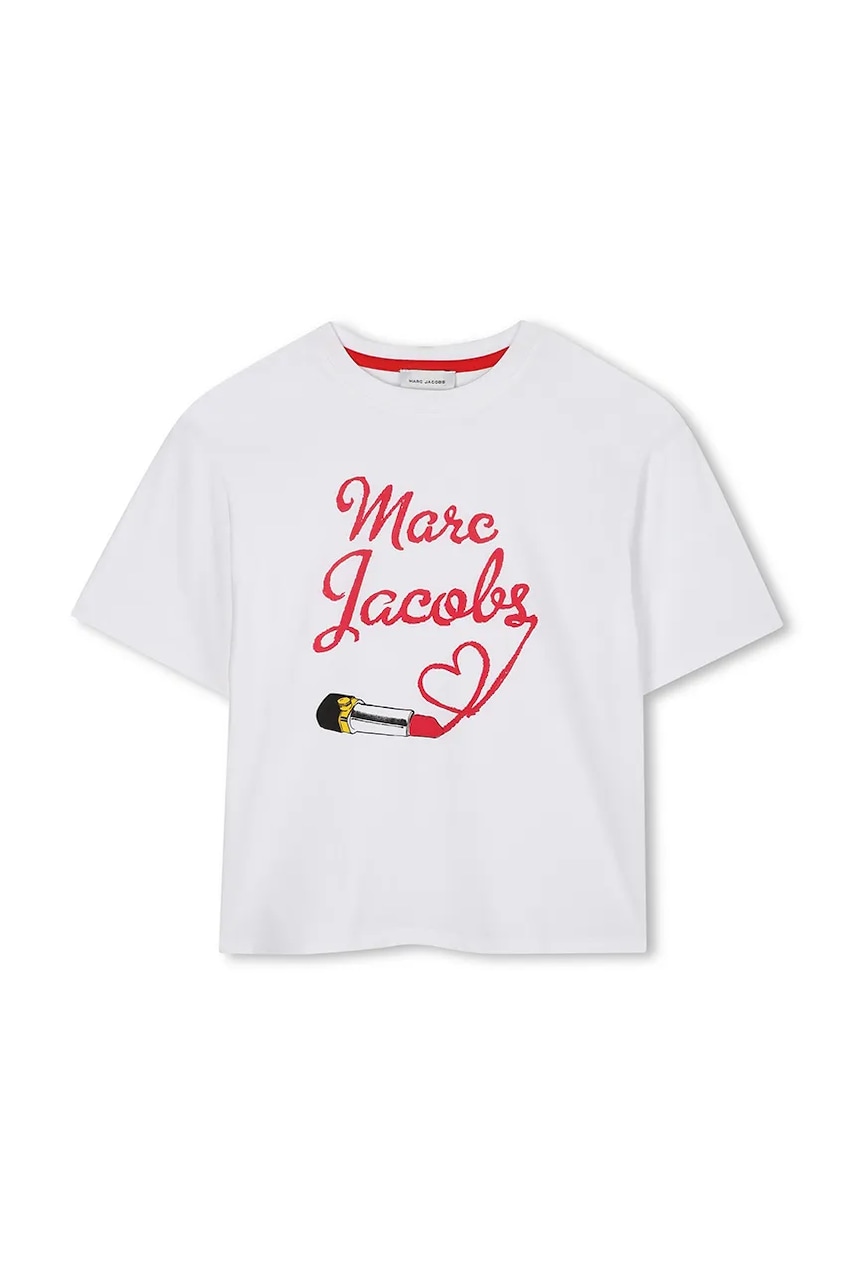Детская хлопковая футболка Marc Jacobs цвет белый W60579 Детская хлопковая футболка Marc Jacobs цвет белый W60579