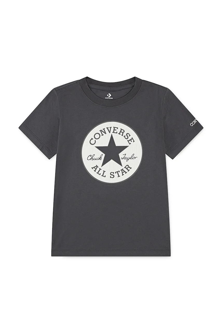 Converse tricou copii culoarea gri, 4CH405