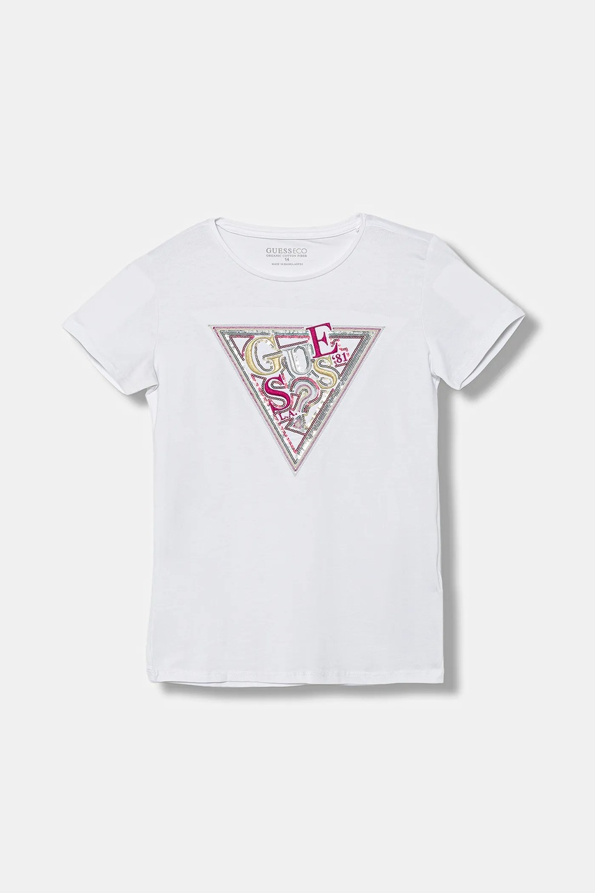 Levně Dětské tričko Guess bílá barva, J5BI12 J1314