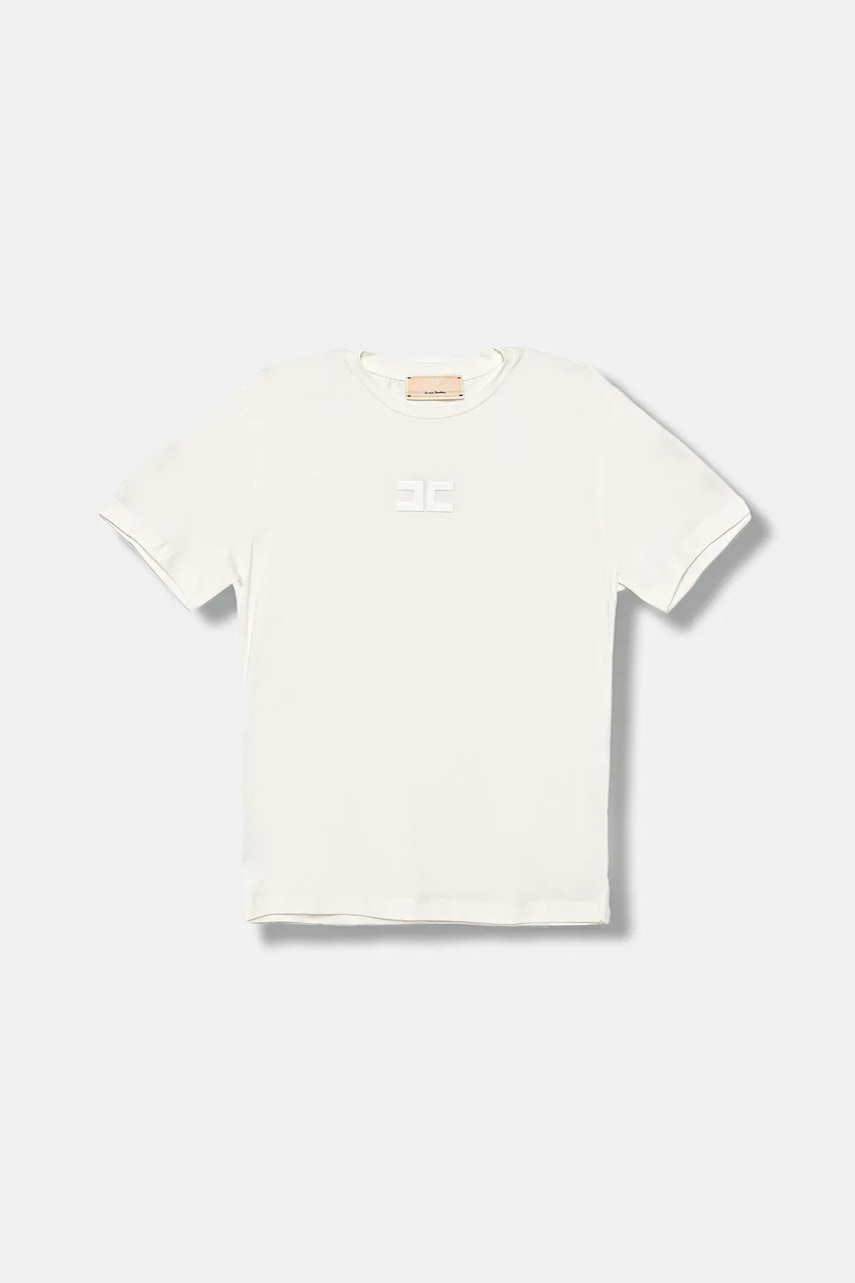 Elisabetta Franchi tricou copii culoarea alb, EFTS247.0.JE006