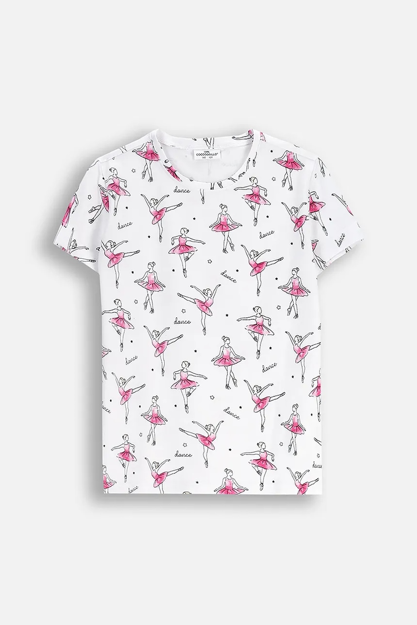 Coccodrillo tricou copii culoarea alb, EVERYDAY GIRL A