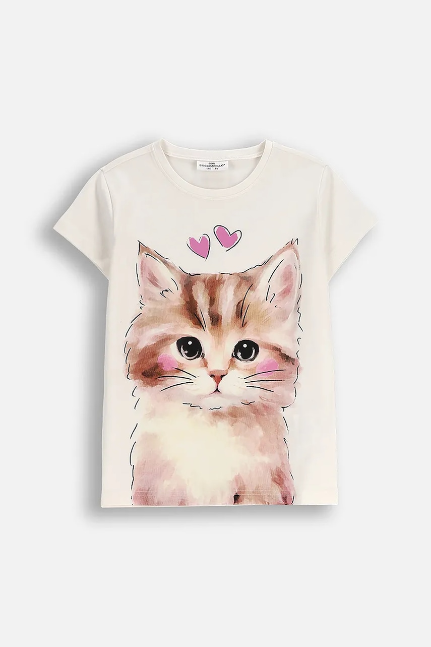 Coccodrillo tricou copii culoarea alb, EVERYDAY GIRL A