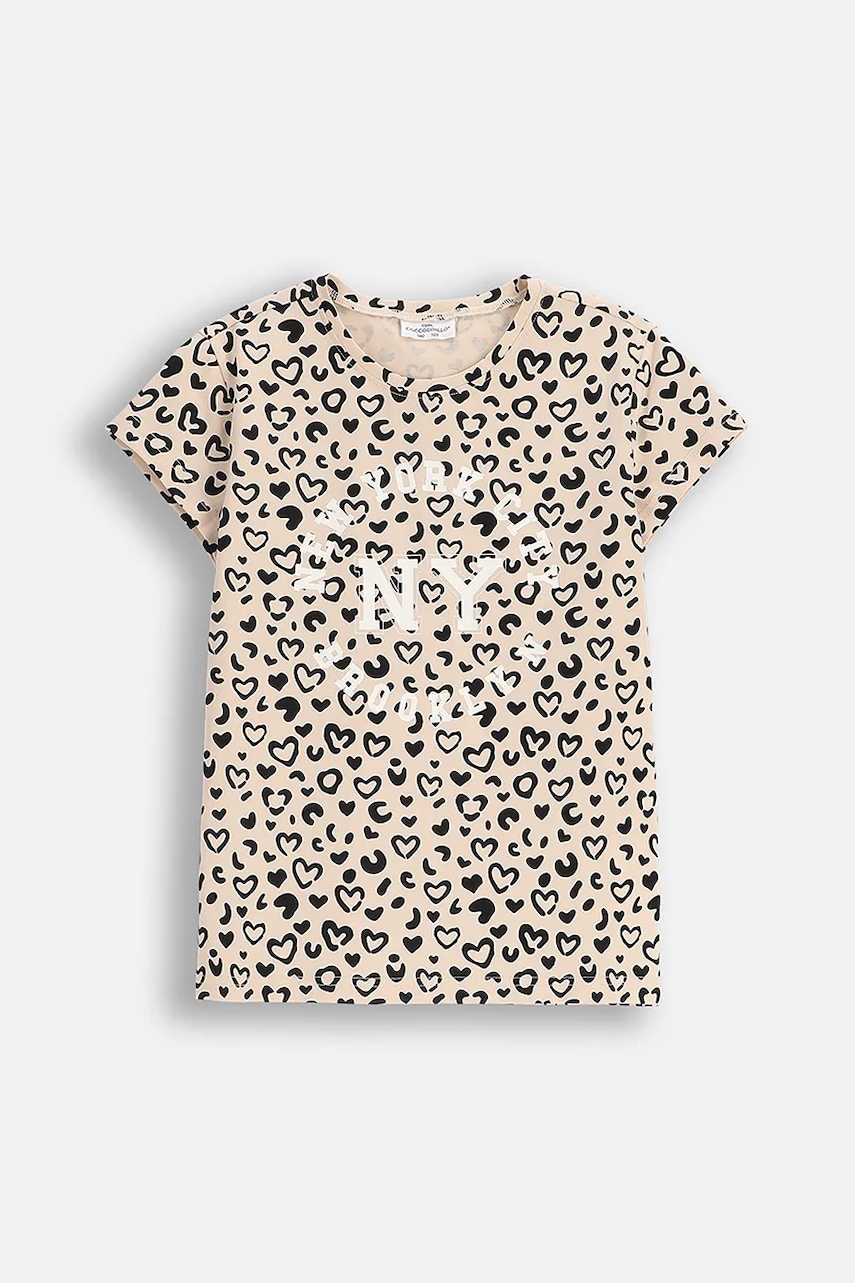 Coccodrillo tricou copii culoarea bej, EVERYDAY GIRL A Coccodrillo tricou copii culoarea bej, EVERYDAY GIRL A