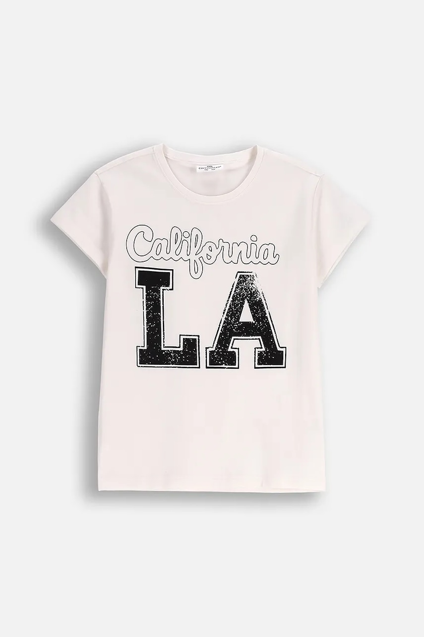 Coccodrillo tricou copii culoarea bej, EVERYDAY GIRL A Coccodrillo tricou copii culoarea bej, EVERYDAY GIRL A