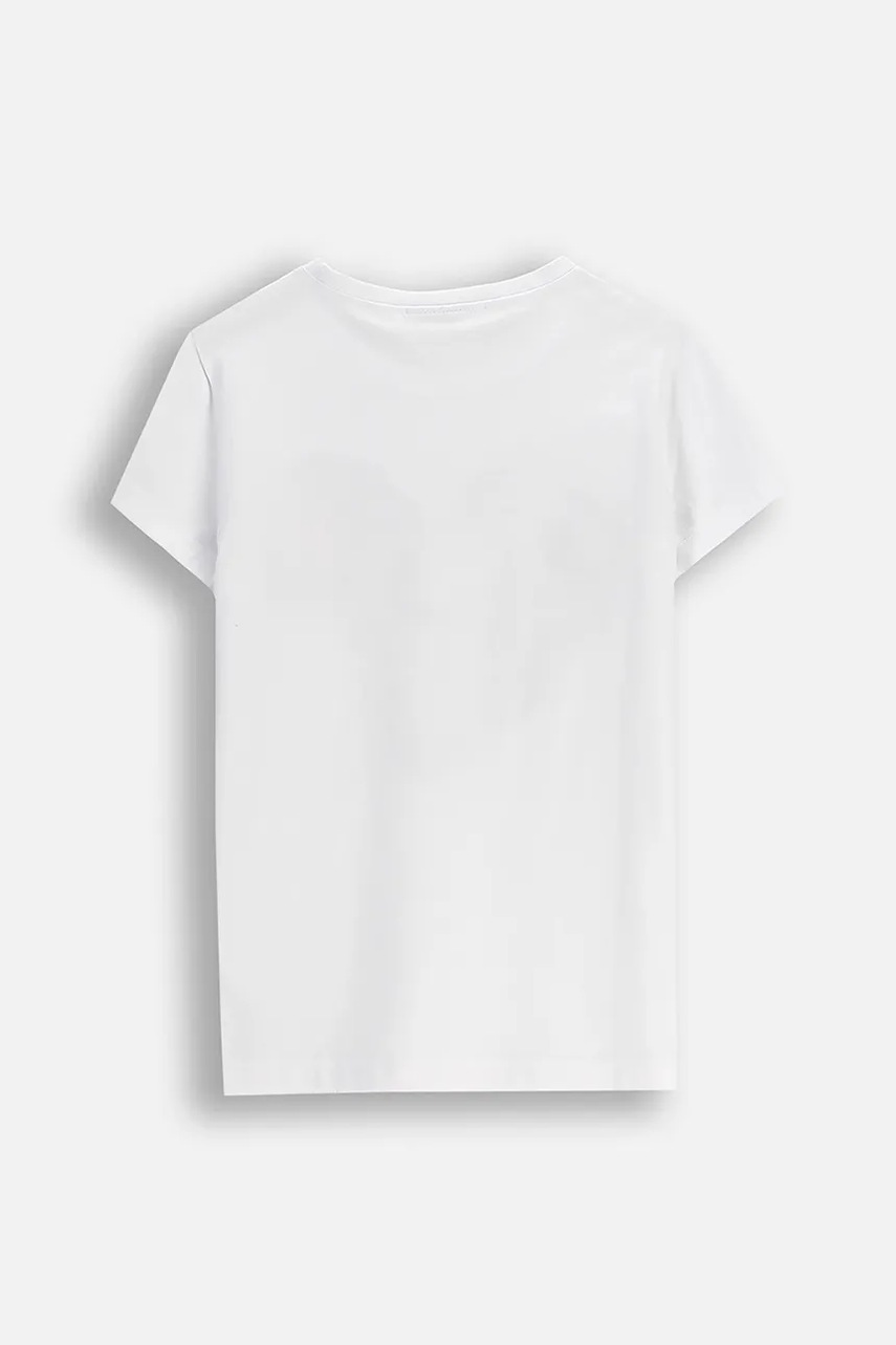 Детская футболка Coccodrillo цвет белый CRAFT PUNK GIRL KIDS