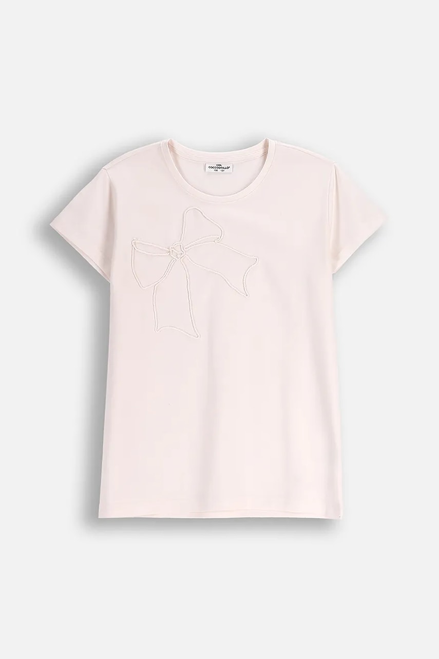 Coccodrillo tricou copii culoarea bej, FABOLOUS GIRL JUNIOR