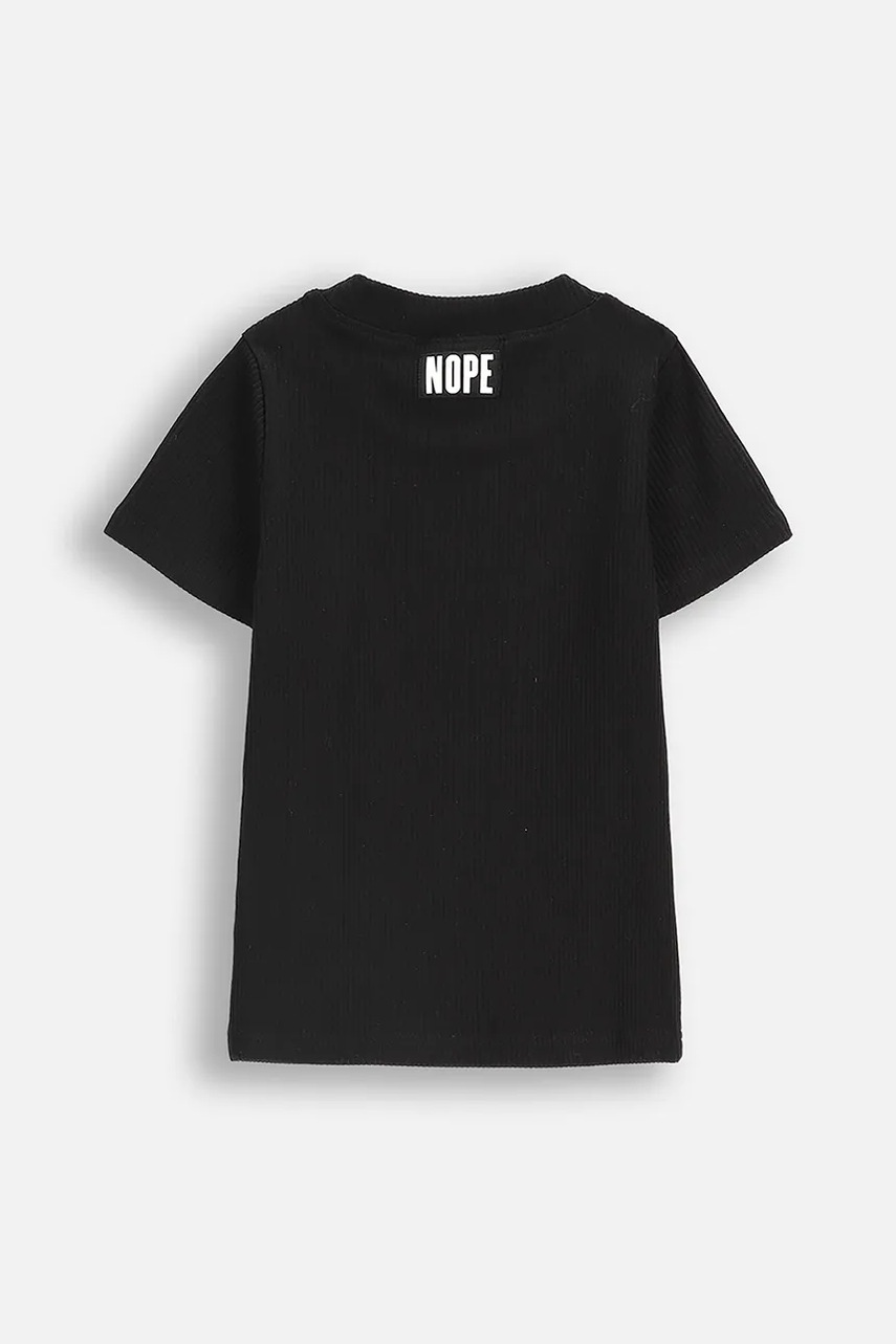 Детская футболка с хлопком Coccodrillo цвет чёрный RAVE GIRL JUNIOR