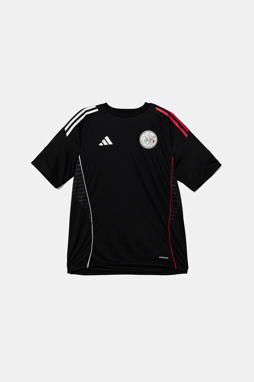 adidas Performance tricou copii AJAX culoarea negru, cu imprimeu, JP1747