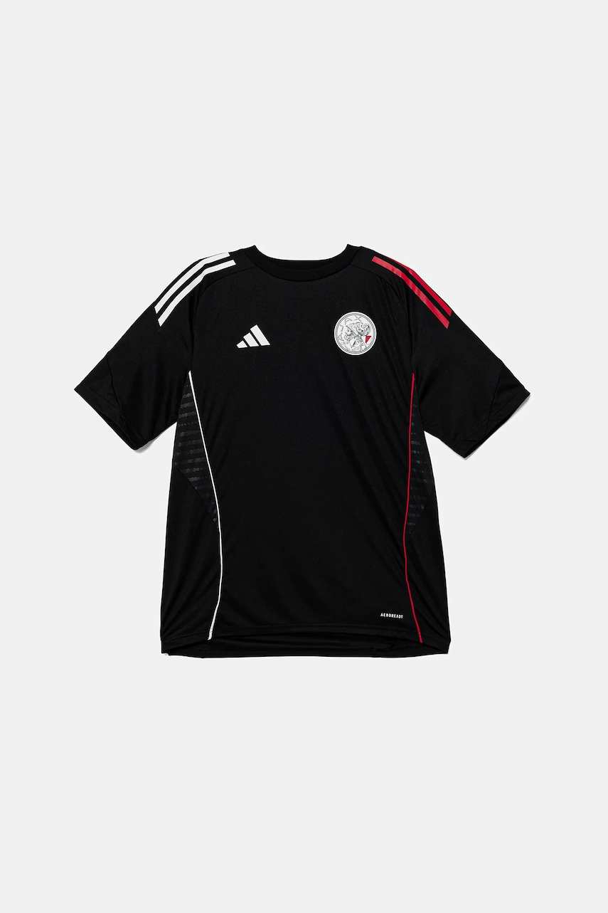 Детская футболка adidas Performance AJAX цвет чёрный с принтом JP1747 Детская футболка adidas Performance AJAX цвет чёрный с принтом JP1747