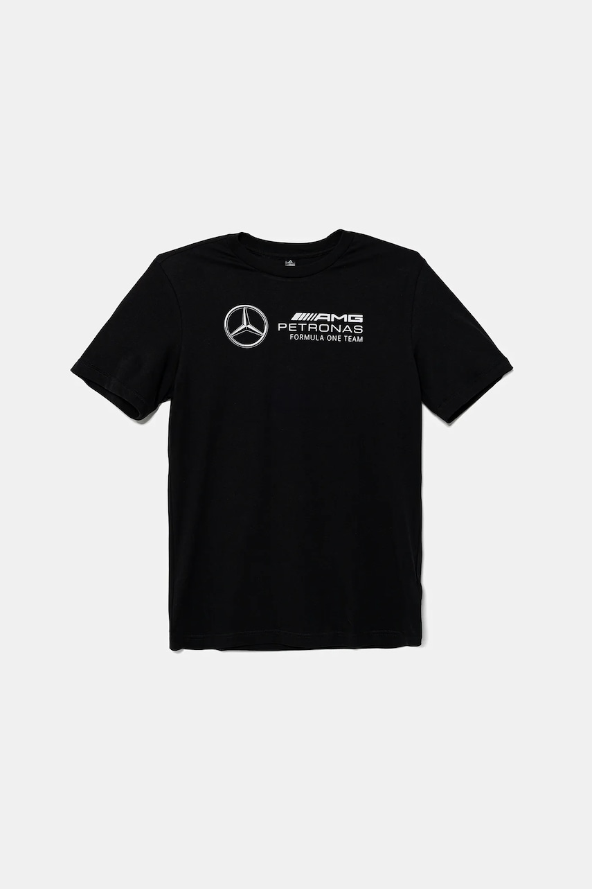 adidas Performance tricou de bumbac pentru copii MERCEDES culoarea negru, cu imprimeu, JZ0901