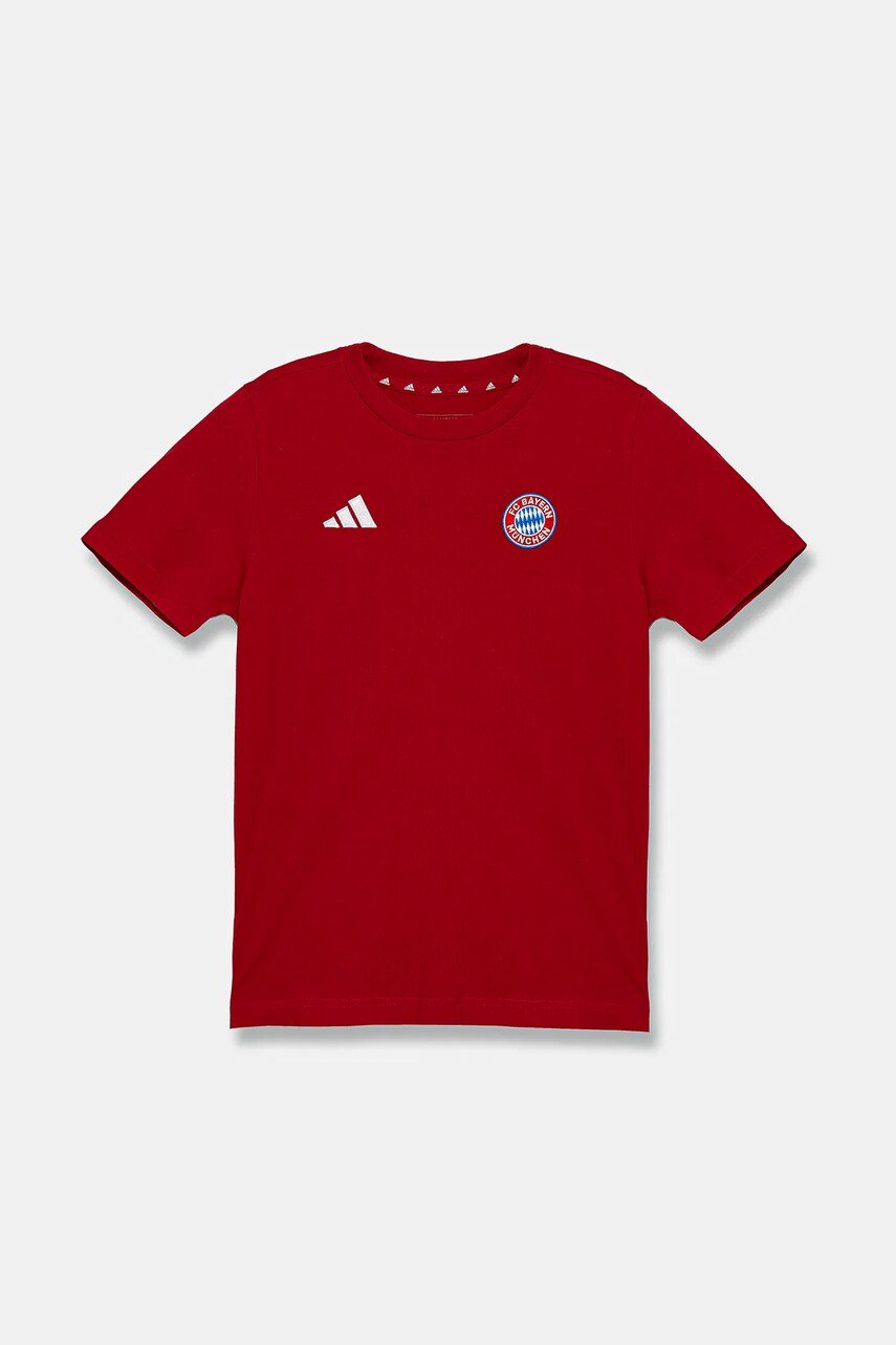 adidas Performance tricou de bumbac pentru copii FCK culoarea roșu, cu imprimeu, IT4138
