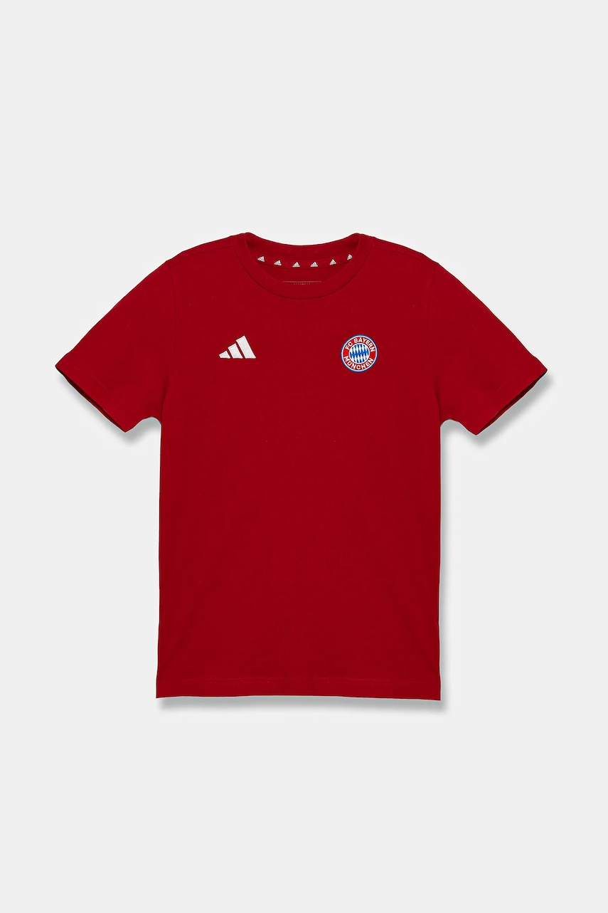 Детская хлопковая футболка adidas Performance FCK цвет красный с аппликацией IT4138 Детская хлопковая футболка adidas Performance FCK цвет красный с аппликацией IT4138
