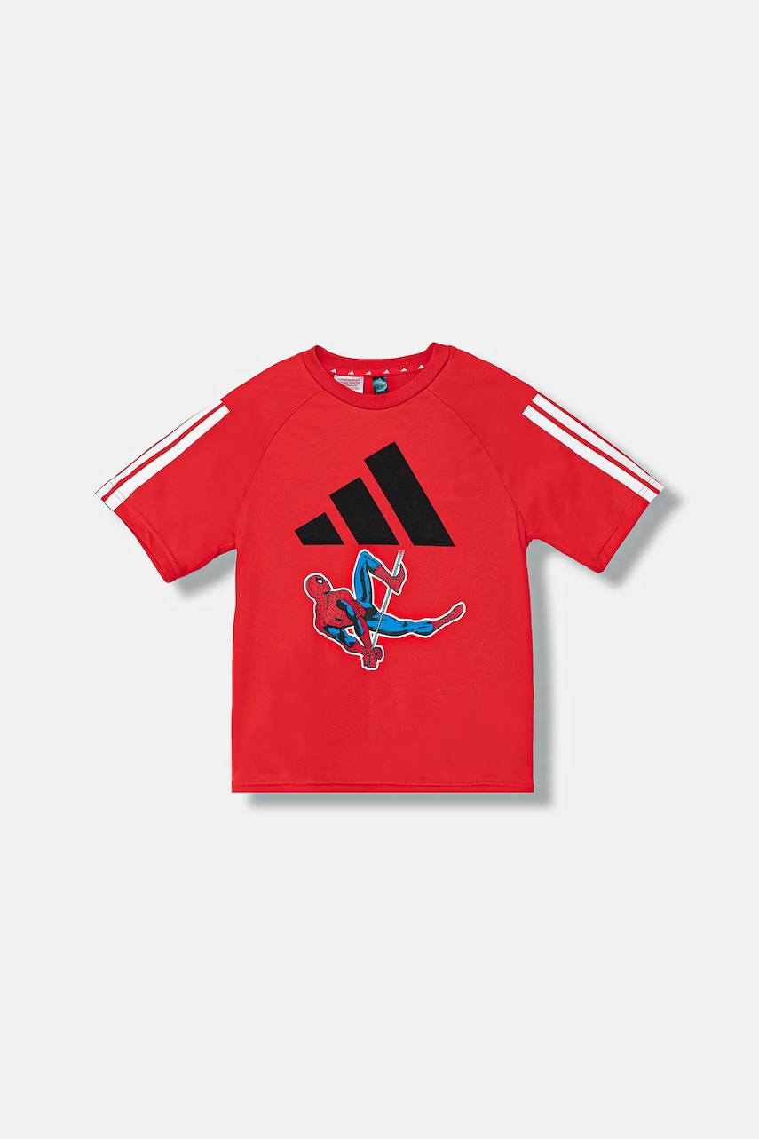 adidas tricou copii Marvel culoarea roșu, cu imprimeu, JM0832