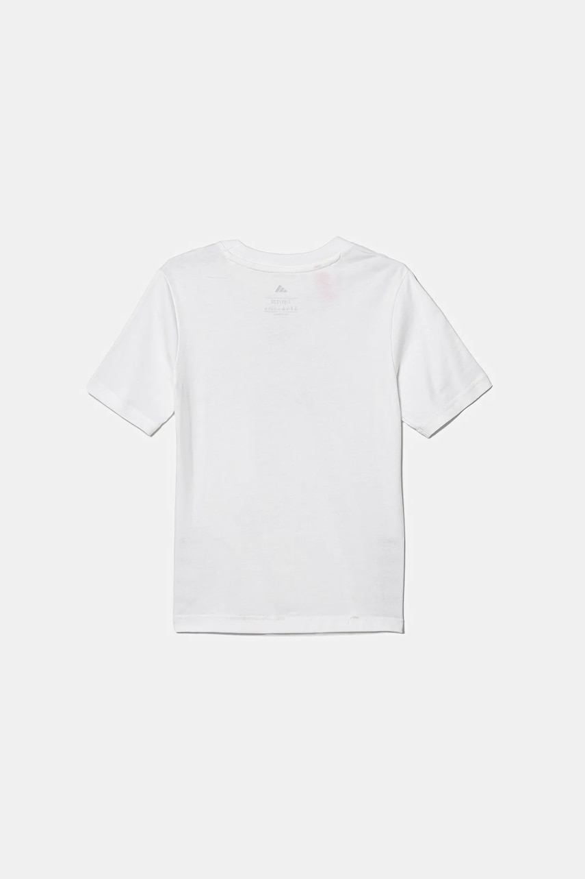 Детская хлопковая футболка adidas цвет белый с принтом JV5248 Детская хлопковая футболка adidas цвет белый с принтом JV5248