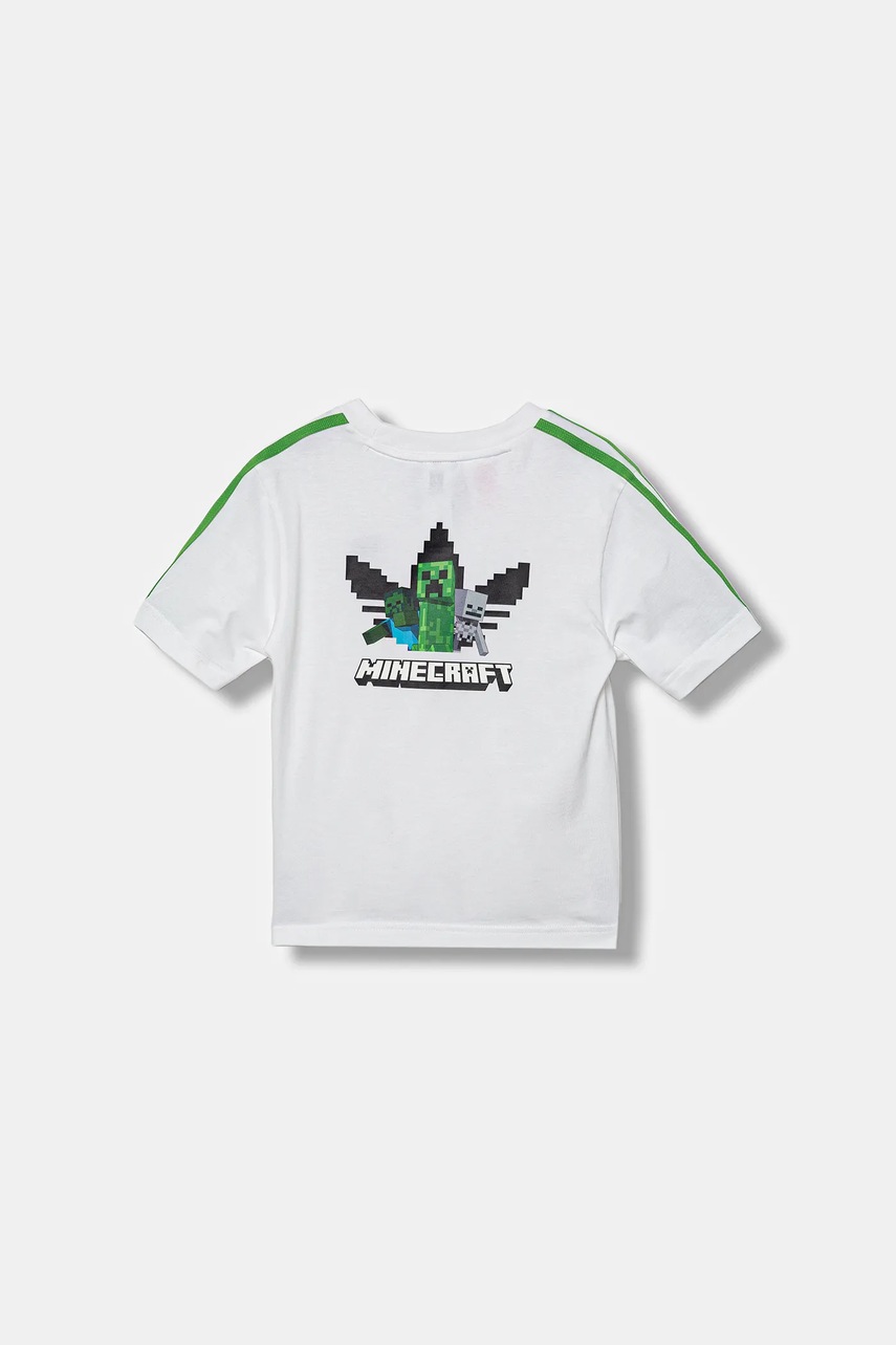 Детская хлопковая футболка adidas Originals цвет белый с принтом JW5329