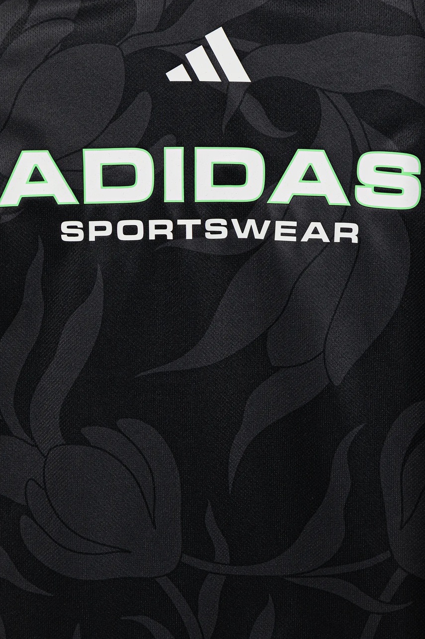 adidas gyerek póló fekete, mintás, JW7451 termék 2. képe