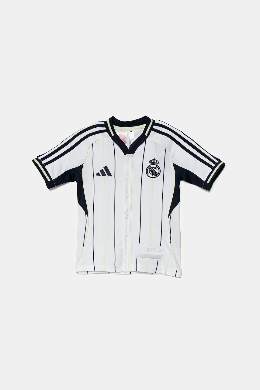 adidas Performance tricou copii REAL MADRID culoarea alb, cu imprimeu, JY0998