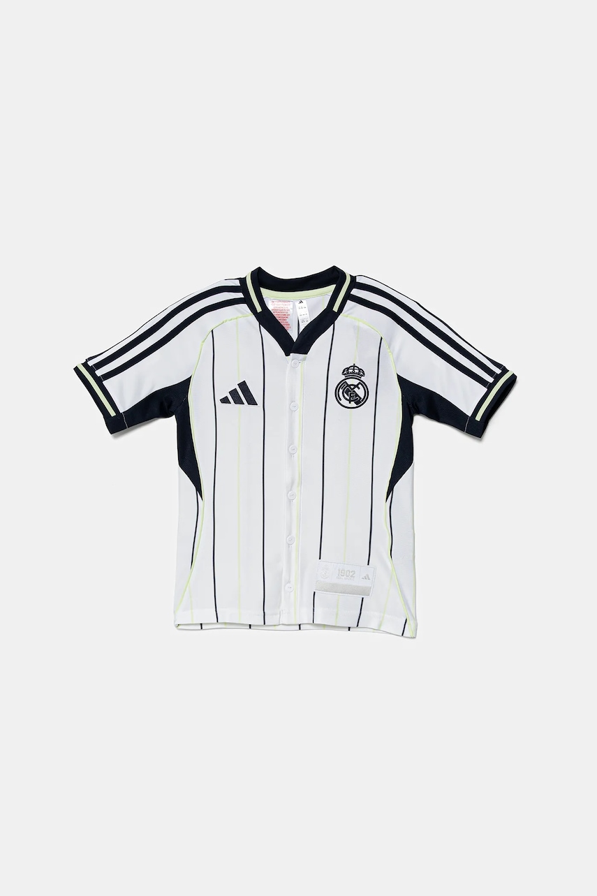 Детская футболка adidas Performance REAL MADRID цвет белый узор JY0998 Детская футболка adidas Performance REAL MADRID цвет белый узор JY0998