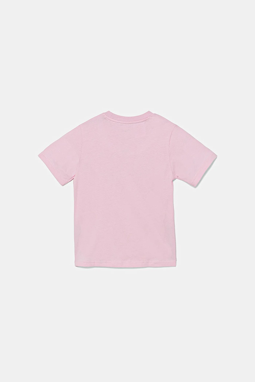 Детская хлопковая футболка adidas цвет розовый с принтом JY4949