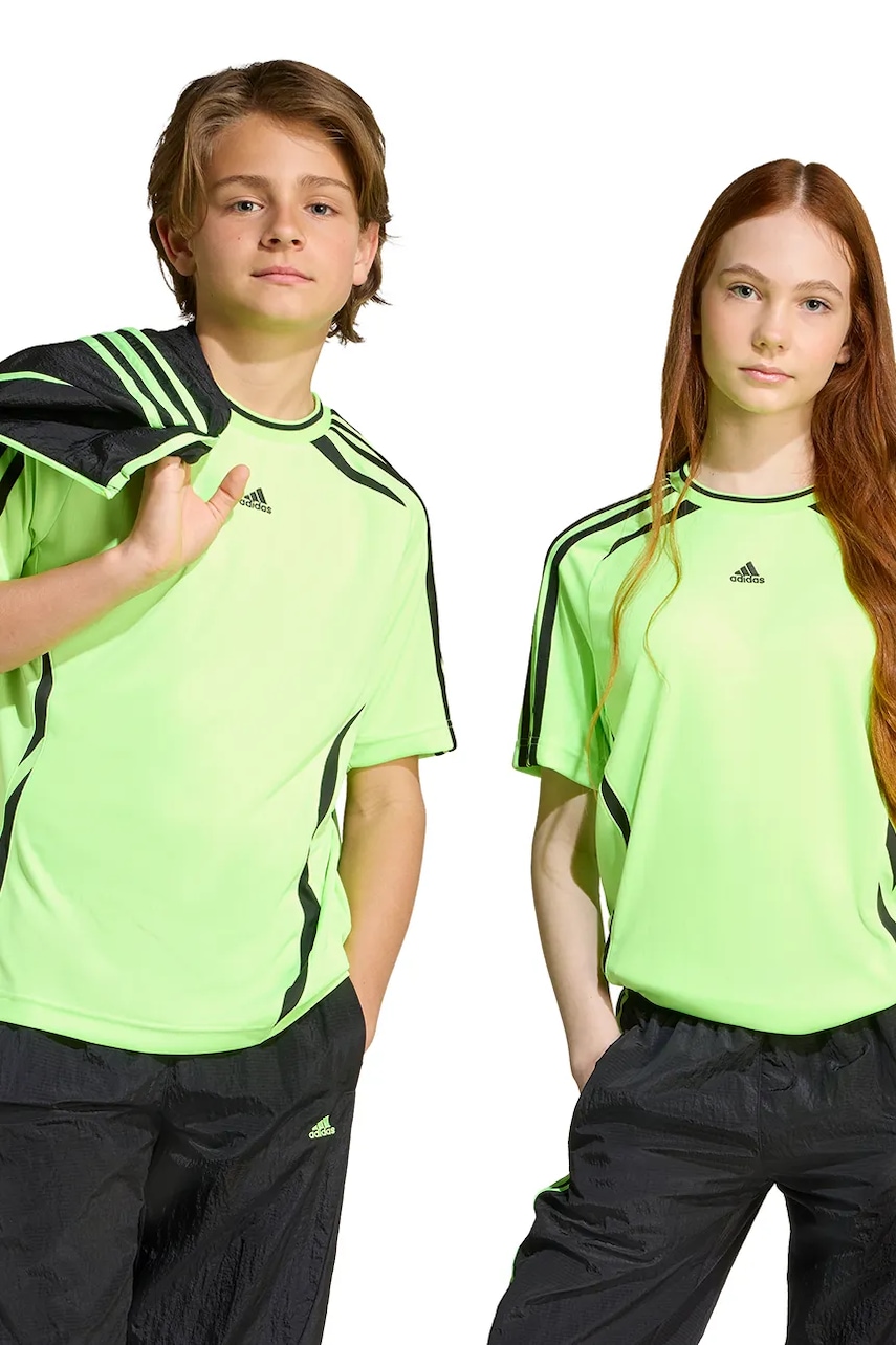 adidas Originals tricou copii culoarea verde, cu imprimeu, JY6318 adidas Originals tricou copii culoarea verde, cu imprimeu, JY6318