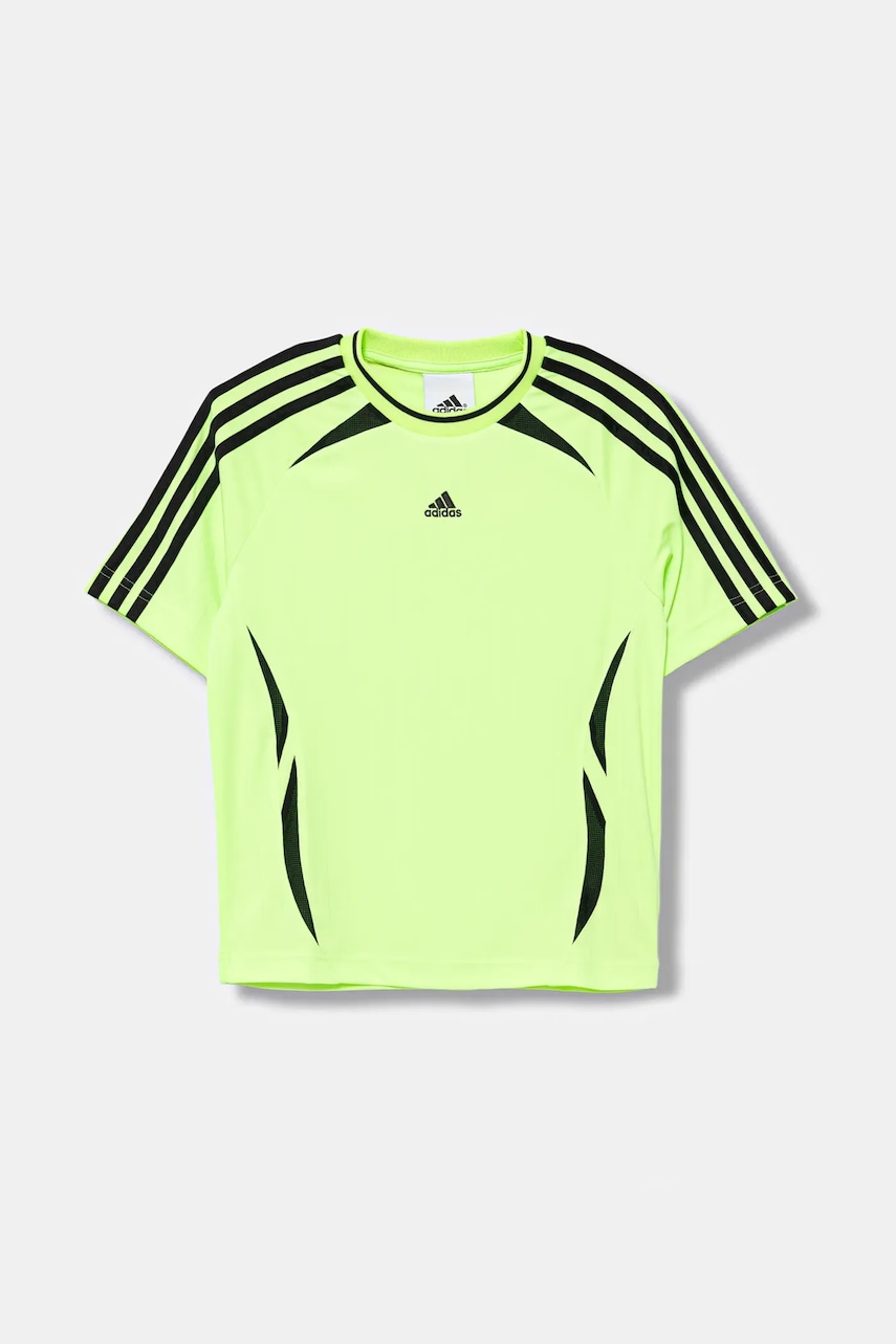 adidas Originals tricou copii culoarea verde, cu imprimeu, JY6318
